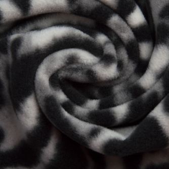 Polar fleece fabric зебра чорно/бiла
